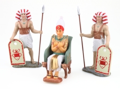 Ver Ficha de Faraón con soldados egipcios 10 cm.