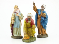 Reyes Magos adorando 12 cm. (3 piezas)