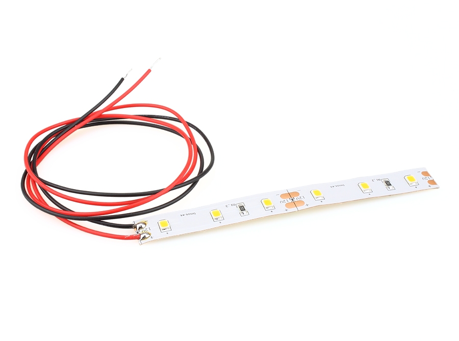 Pack 4 tiras de LED (10 cm.) blanco cálido 12V.