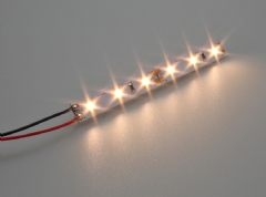 Pack 4 tiras de LED (10 cm.) blanco cálido 12V.