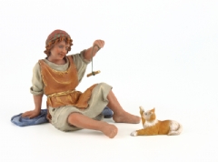 Ver Ficha de Grupo niño jugando con gato 15 cm.