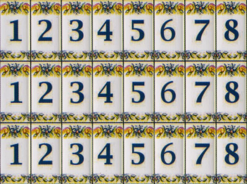 Azulejos con números