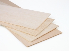 Pack 4 planchas madera de balsa (largo 32 cm.)