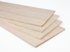 Pack 4 planchas madera de balsa (largo 32 cm.)