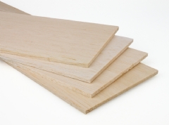 Pack 4 planchas madera de balsa (largo 32 cm.)
