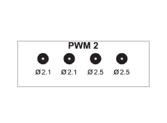 Enchufe múltiple Frisa PWM2 Jack 2.5 mm. 12V. CC.