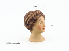 Cabeza de mujer 20 cm.