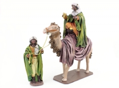 Ver Ficha de Grupo Reyes Magos en camello 14 cm. (6 piezas)