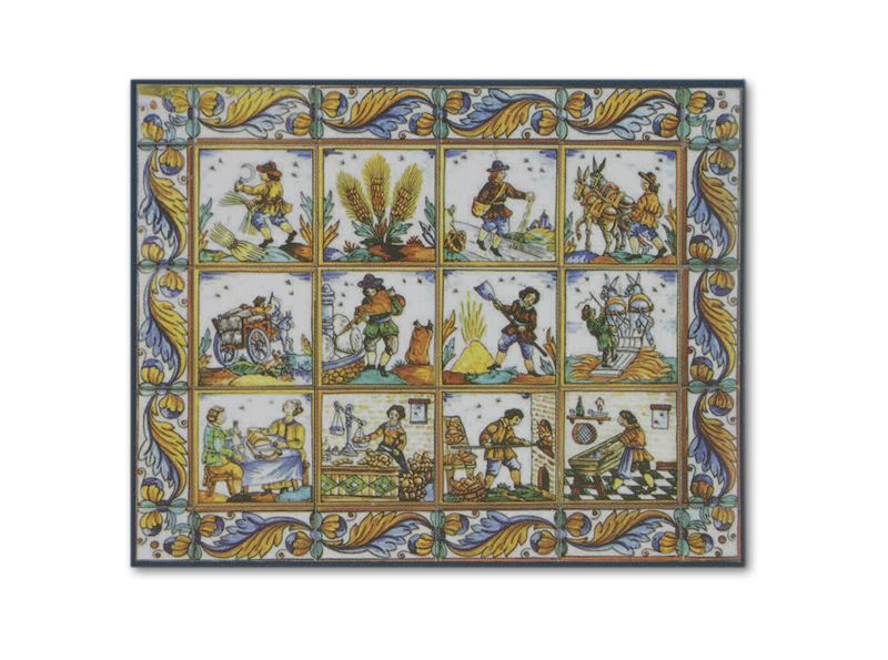Mosaico de azulejos figurativos