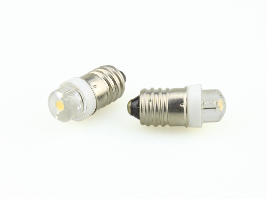 Lámparas LED blancas 3,5V. E10 (Bolsa 2 UNI.)