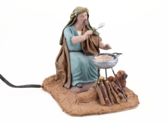 Ver Ficha de Pastor haciendo gachas 17 cm. (con luz y movimiento)