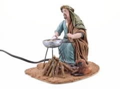 Ver Ficha de Pastor haciendo gachas 17 cm. (con luz y movimiento)