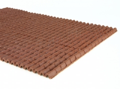 Plancha de tejas plástico rígido (33,5 x 24,5 cm.)
