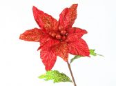 Ver Ficha de Pack 4 poinsettias rojas glitter