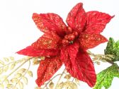 Ver Ficha de Pack 4 poinsettias rojas glitter