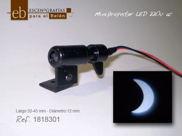 Miniproyector LED cuarto de luna 220V.