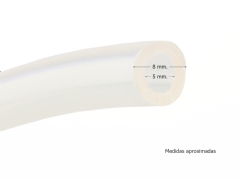 Tubo PVC Ø 5 mm. (Largo 1 m.)