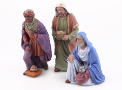 Ver Ficha de Grupo Reyes Magos adorando 12 cm. (3 piezas)