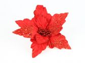 Ver Ficha de Poinsettia roja escarchada (glitter)