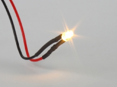 Pack 4 LED blanco cálido 3mm. 12V.