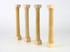 Pack 2 columnas madera torneada