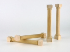 Pack 2 columnas madera torneada