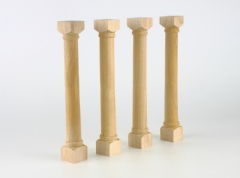 Pack 2 columnas madera torneada