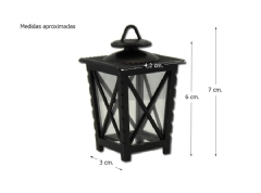 Farol con tulipa transparente