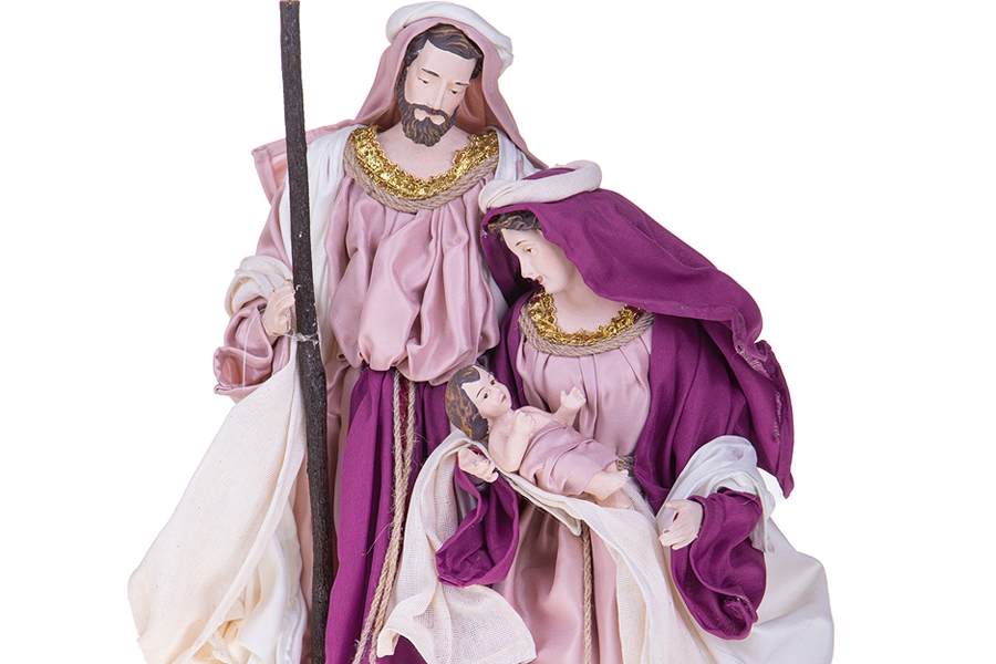 Belenes decorativos con los colores del Adviento